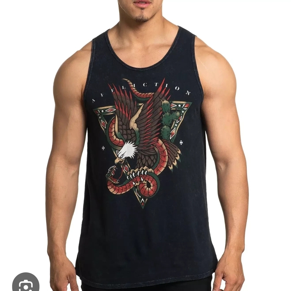 Affliction Black Dragon Graphic Tank Top
